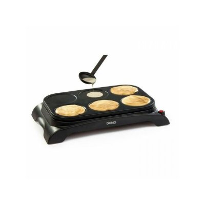 DOMO Crepiere Electrique  Family Crepes - DO8709P - 6 personnes - Revetement Antiadh&eacute;sif - 1000W