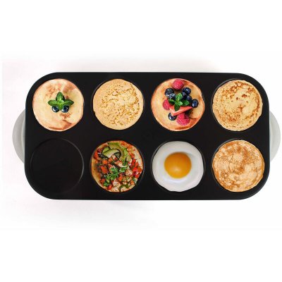 LIVOO Cr&ecirc;pi&egrave;re Maxi cr&ecirc;pes / pancakes party avec rev&ecirc;tement anti-adh&eacute;sif - 8 personnes - 1500W