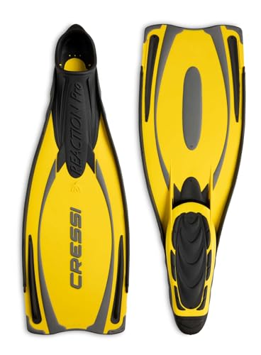CRESSI  Sub S.P.A. Reaction Pro Palme Chaussante Jaune/Argent 36/37