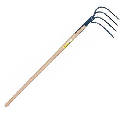 OUTILS PERRIN Croc &agrave; fumier &agrave; soie 4 dents 21cm emmanch&eacute; 135 - 