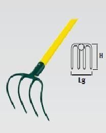 LEBORGNE Croc &agrave; fumier douille 4 dents manche compositube  - 423203