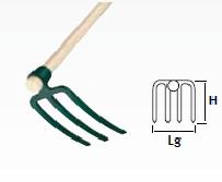 GENERIQUE Croc douille ronde - 3 dents plates - Leborgne