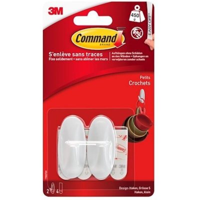 Crochet de petite taille 3M Command - 2 pi&egrave;ces