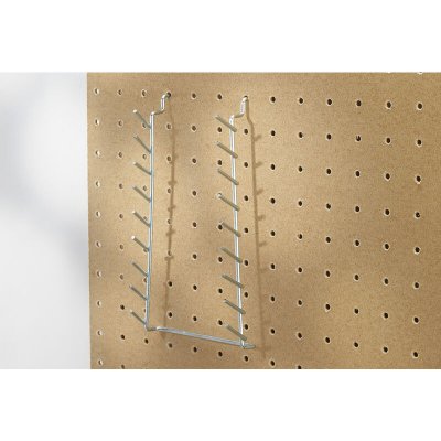 MOTTEZ Crochet pour panneau perfor&eacute; , H.10.5 x l.20 x P.5 cm