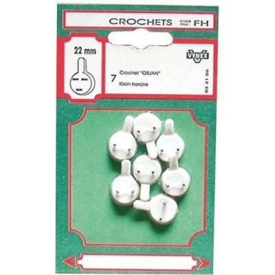 VYNEX Crochet tableau b&eacute;ton - lot de 4 - 40 mm