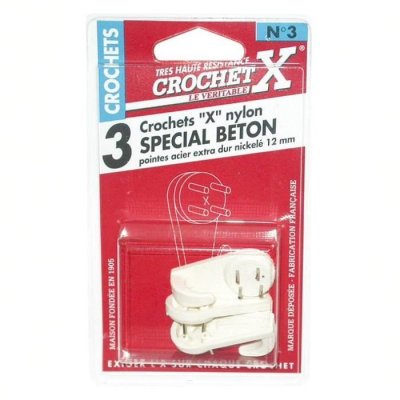 LE CROCHET X Crochet X TERB3 Crochet &agrave; tableau N&deg;3 en nylon sp&eacute;cial b&eacute;ton