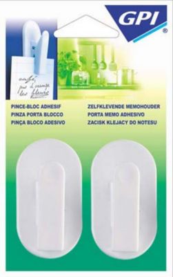 GPI Crochets adh&eacute;sifs - ovale - pince - blanc (x2) 3M
