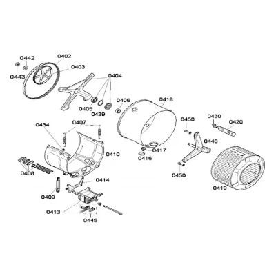 SIEMENS Croisillon Complet Rep 0404 Pour Lave Linge  - 00474150