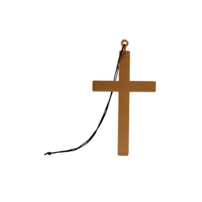 GENERIQUE Croix De Pr&ecirc;tre - BOLAND - En plastique - Marron/Blanc