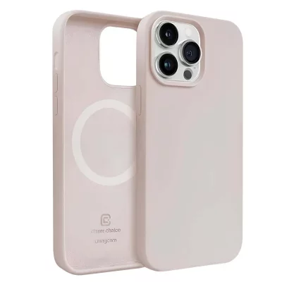 CRONG  Coque MagSafe en Silicone pour iPhone 14 Pro Max avec Anneau Magn&eacute;tique Int&eacute;gr&eacute; Rose