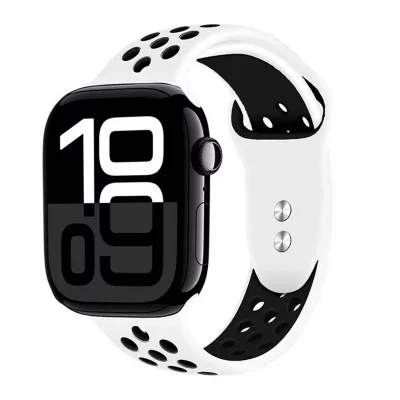 GENERIQUE Crong duo sport - bracelet pour apple watch 38404142 mm blancnoir CRG40DSBWHI 
