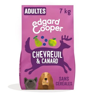 EDGARD & COOPER Croquette Naturelle Chien 7kg Chevreuil-Canard frais 