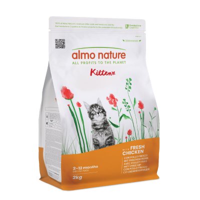 ALMO NATURE Croquettes  holistic pour chaton au poulet et riz sac 2 kg