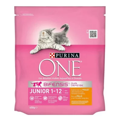PURINA ONE Croquettes au poulet pour chat junior de 1-12 mois 