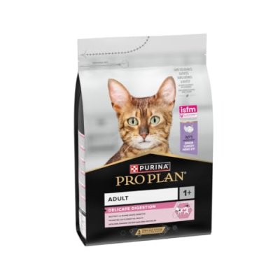 PRO PLAN Croquettes chat D&eacute;licate Adult - Optidigest - riche en Dinde - 400g