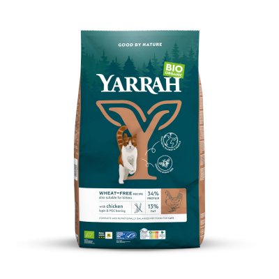 YARRAH Croquettes chat et chaton sans c&eacute;r&eacute;ales poulet & poisson 800gr