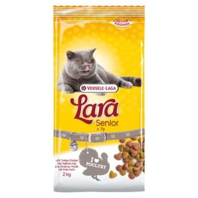 VERSELE LAGA LARA Croquettes d&eacute;licieuses avec dinde et poulet pour chats &acirc;g&eacute;s