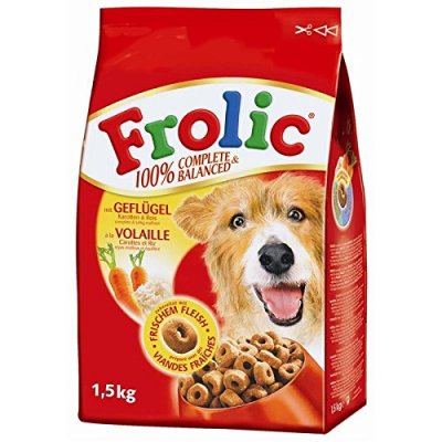 FROLIC Croquettes  Semi-Humide au boelig;uf pour Chien Adulte 1.5 Kg