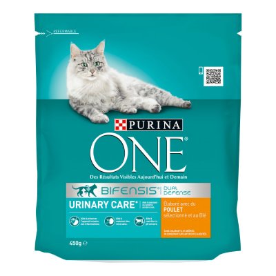 PURINA ONE Croquettes pour chat adulte Urinary Care au poulet,  (450 g)