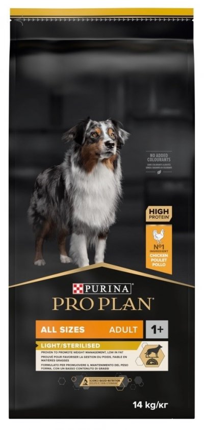 PRO PLAN Croquettes pour Chien All Sizes Adult Light et Sterilised PROPLAN 14kg