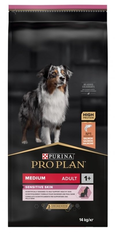PRO PLAN Croquettes pour Chien Medium Adult Sensitive Skin PROPLAN 14kg