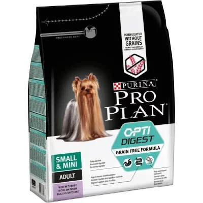 PRO PLAN Croquettes Purina ProPlan Opti Mini Adult sans Granules Dinde - 2,5kg