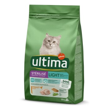 ULTIMA Croquettes St&eacute;rilis&eacute; Light au Poulet pour Chat -  - 1,5Kg