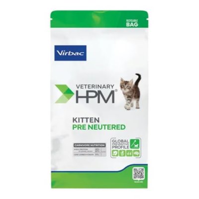 HPM Croquettes virbac  baby pre neutered pour chat sac 400 g