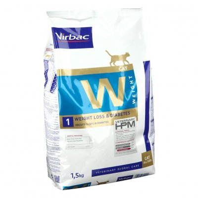 VIRBAC Croquettes  hpm Weight Loss & Diabetes pour chat Sac 1,5 kg