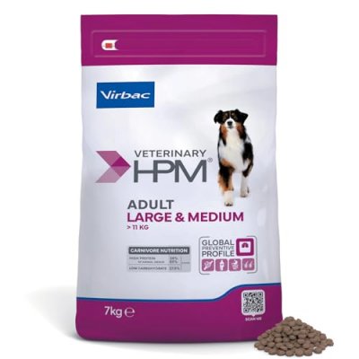 VIRBAC Croquettes  veterinary hpm adult large & medium sac 7 kg