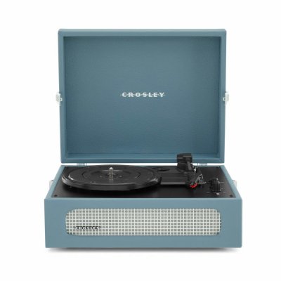 CROSLEY  Tourne-Disque Voyager Bleu d&eacute;lav&eacute; CR8017B-WB4