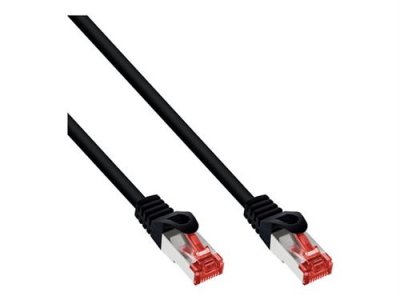INTOS ELECTRONIC AG Crossover c&acirc;ble patch, inline&reg;, s-ftp, cat.6, noir, 2m