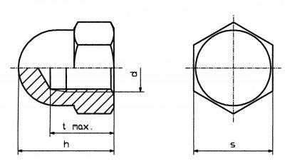TOOLCRAFT Crou borgne hexagonal  m4 d1587-poly 194791 m4 10 pc(s) 4,0156E+12