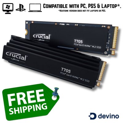 CRUCIAL  CT4000T705SSD3 disque SSD M.2 4 To PCI Express 5.0 NVMe Marron
