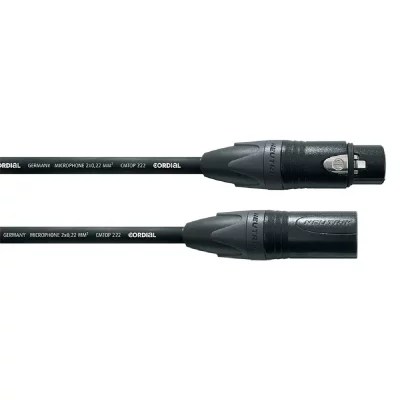 CORDIAL CSM5FM-GOLD - C&acirc;ble microphone XLR m&acirc;le - XLR femelle or Neutrik 5 m