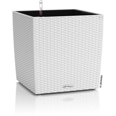 LECHUZA Cube Cottage 50 - Kit Complet, Blanc 50 Cm