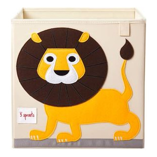 3 SPROUTS Cube de rangement Lion (33,5 x 33,5 x 33,5 cm)