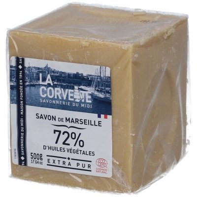 LA CORVETTE Cube de Savon de Marseille Extra Pur - Film - 500g - COSMOS NATURAL