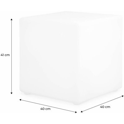 SWEEEK Cube lumineux LED 40cm 16 couleurs - rechargeable