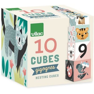 VILAC Cubes gigognes les animaux Michelle Carlslund 