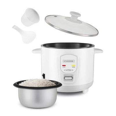 KITCHENCOOK Cuiseur &agrave; Riz M&eacute;tal 8 Personnes Avec Cuve Anti Adh&eacute;sive Japan