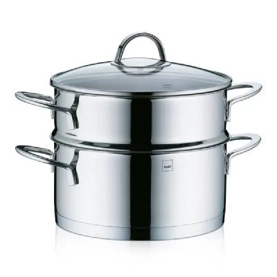 KELA Cuiseur &agrave; vapeur Cailin 20 cm 2,4L - - Argent - Inox