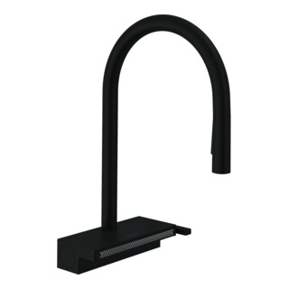 HANSGROHE Cuisine aquno select m81 3 jets avec douchette extractible + passoire, noir mat