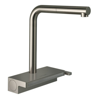 HANSGROHE Cuisine aquno select m81 sbox 2 jets avec douchette extractible + passoire, aspect acier inox