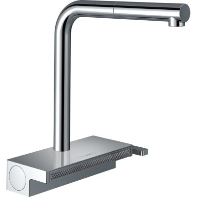 HANSGROHE Cuisine aquno select m81 sbox 2 jets avec douchette extractible + passoire, chrom&eacute;