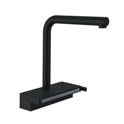 HANSGROHE Cuisine aquno select m81 sbox 2 jets avec douchette extractible + passoire, noir mat