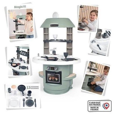 SMOBY Cuisine enfant  aux couleurs douces et au design &eacute;pur&eacute;