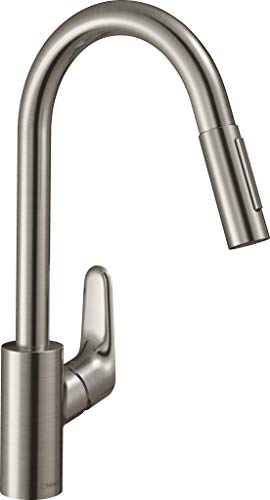 HANSGROHE Cuisine focus m41 240 douchette extractible 2 jets, sbox, aspect acier inox