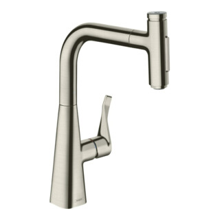 HANSGROHE Cuisine metris select m71 240 douchette extractible 2 jets sbox, aspect acier inox