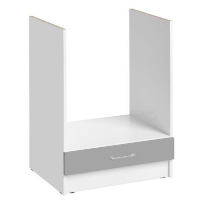 CUISINEANDCIE  - Meuble pour four encastrable Eco Gris Brillant l 60 cm